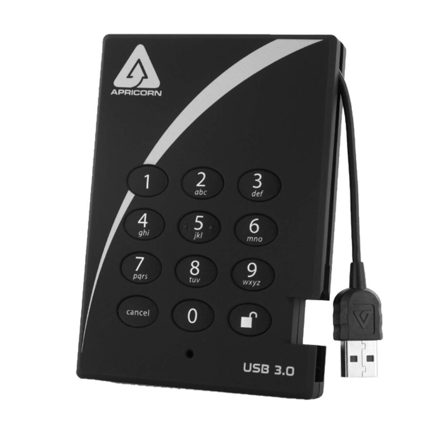 Apricorn Aegis Padlock A25-3PL256-S512 512 GB Portable Rugged Solid State Drive - External