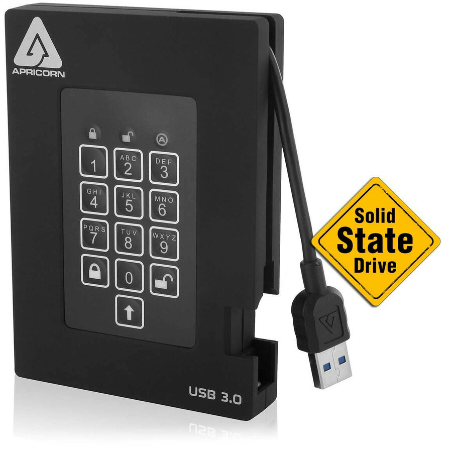 Apricorn Aegis Padlock Fortress A25-3PL256-S4000F 4 TB Solid State Drive - External