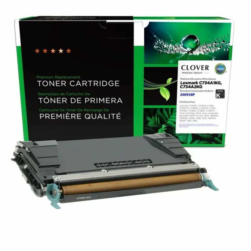Clover Imaging Remanufactured Black Toner Cartridge for Lexmark C734
