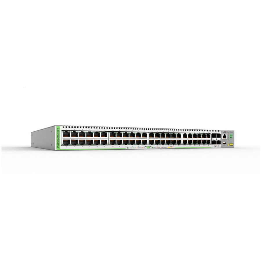 Allied Telesis 48 10/100/1000T-POE+ Switch With 4 SFP Slots