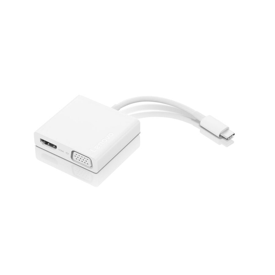 Lenovo USB-C 3-in-1 Travel Hub, 4K HDMI, VGA, USB 3.0, Simple Plug and Play