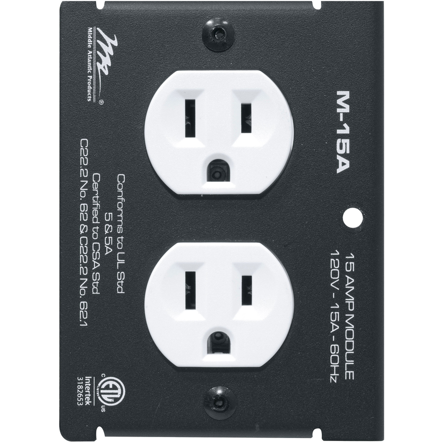 Middle Atlantic MPR Module, 15 A, Duplex