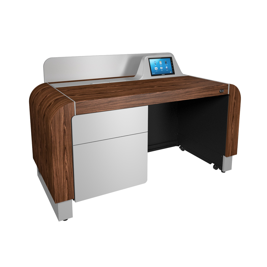 Middle Atlantic Pre-Configured L7 Series Lectern in Montana Walnut with Silver Accents
