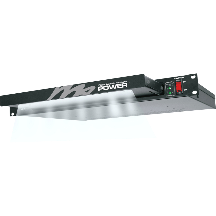 Middle Atlantic PDLT Series Rack Mounted Power/Lighting - 8 Outlet, 15 Amp