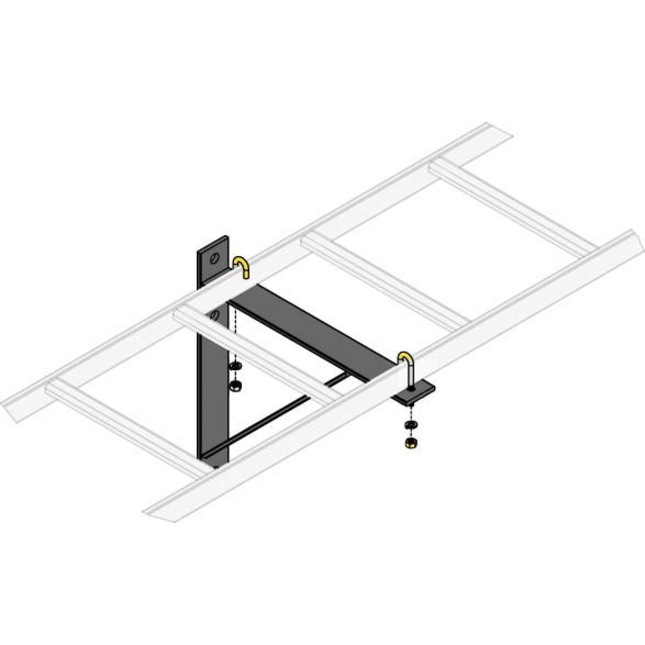 Middle Atlantic Mounting Bracket for Cable Ladder - Black