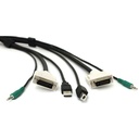 Black Box DVI KVM Cable - USB A-B, 3.5mm Audio, 10-ft. (3.0-m)