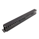 Rack Solutions 1U Horizontal Plastic Cable Duct With Cover (2.5in Deep)