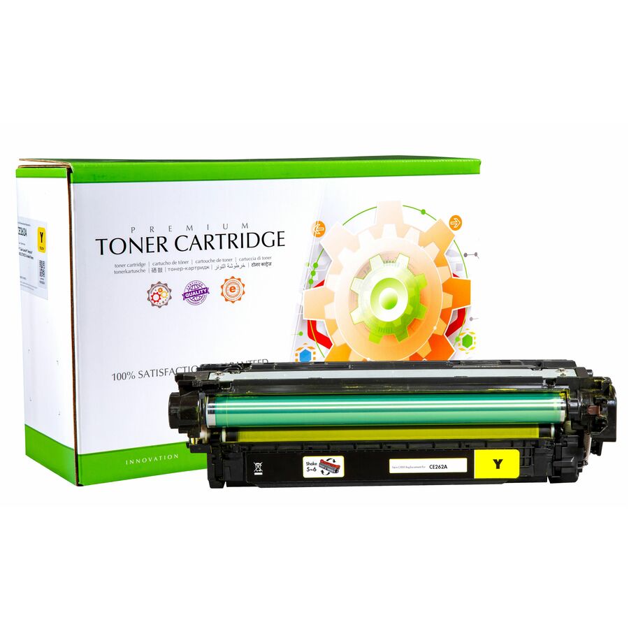 Static Control Remanufactured Laser Toner Cartridge - Alternative for HP (CE262A) - Yellow Pack