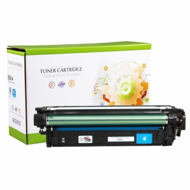 Static Control Remanufactured Laser Toner Cartridge - Alternative for HP (CE261A) - Cyan Pack