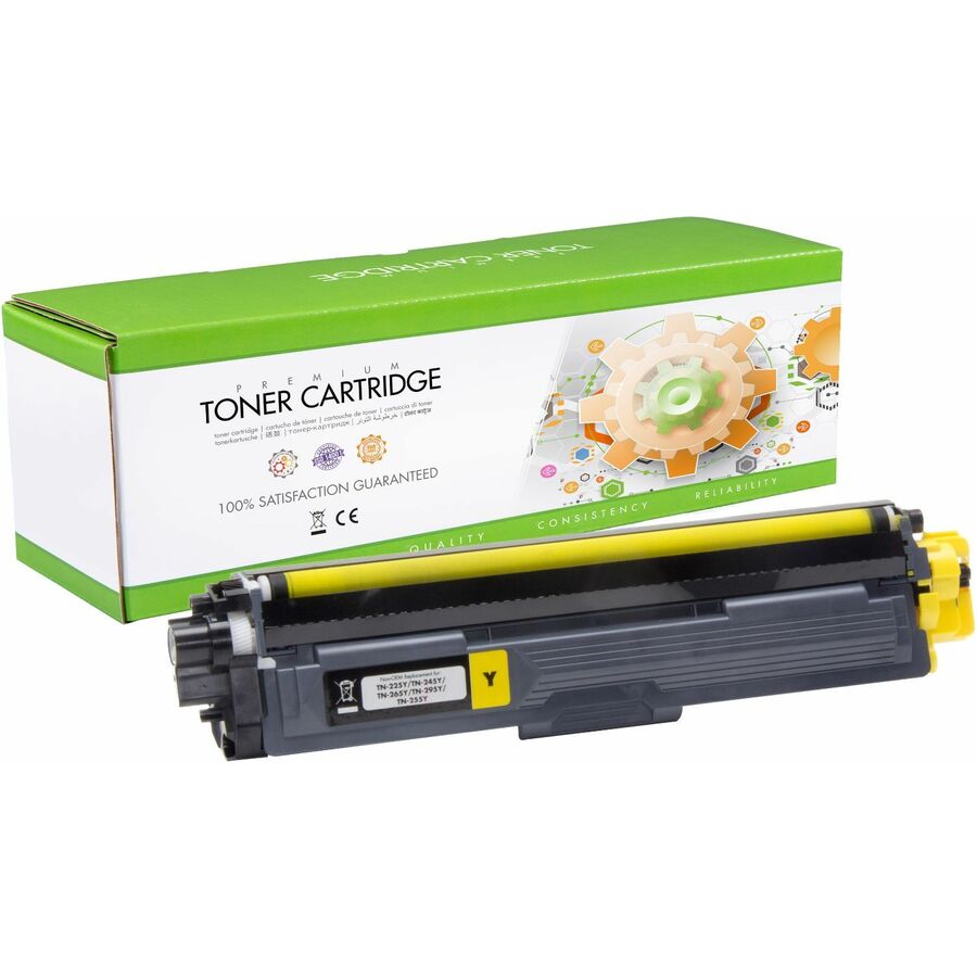 Static Control Remanufactured Laser Toner Cartridge - Alternative for Brother (TN-225Y) - Yellow Pack
