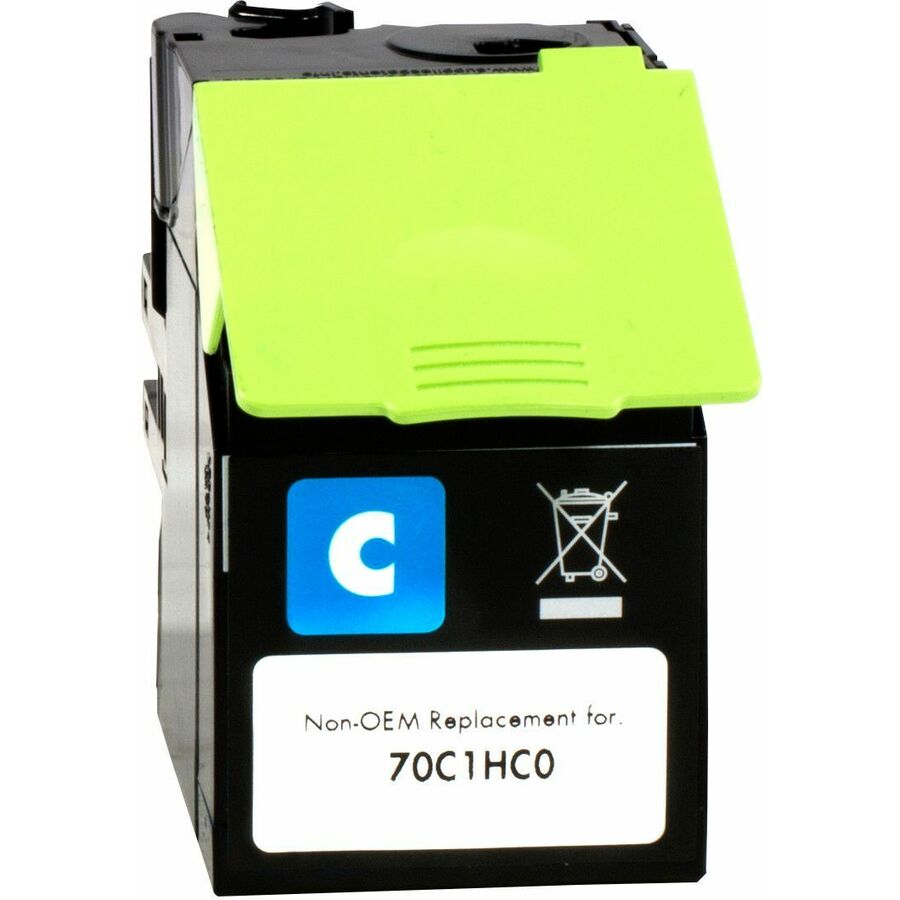 Static Control Remanufactured Laser Toner Cartridge 701HC (70C1HC0) - Cyan, Black, Magenta, Yellow Pack