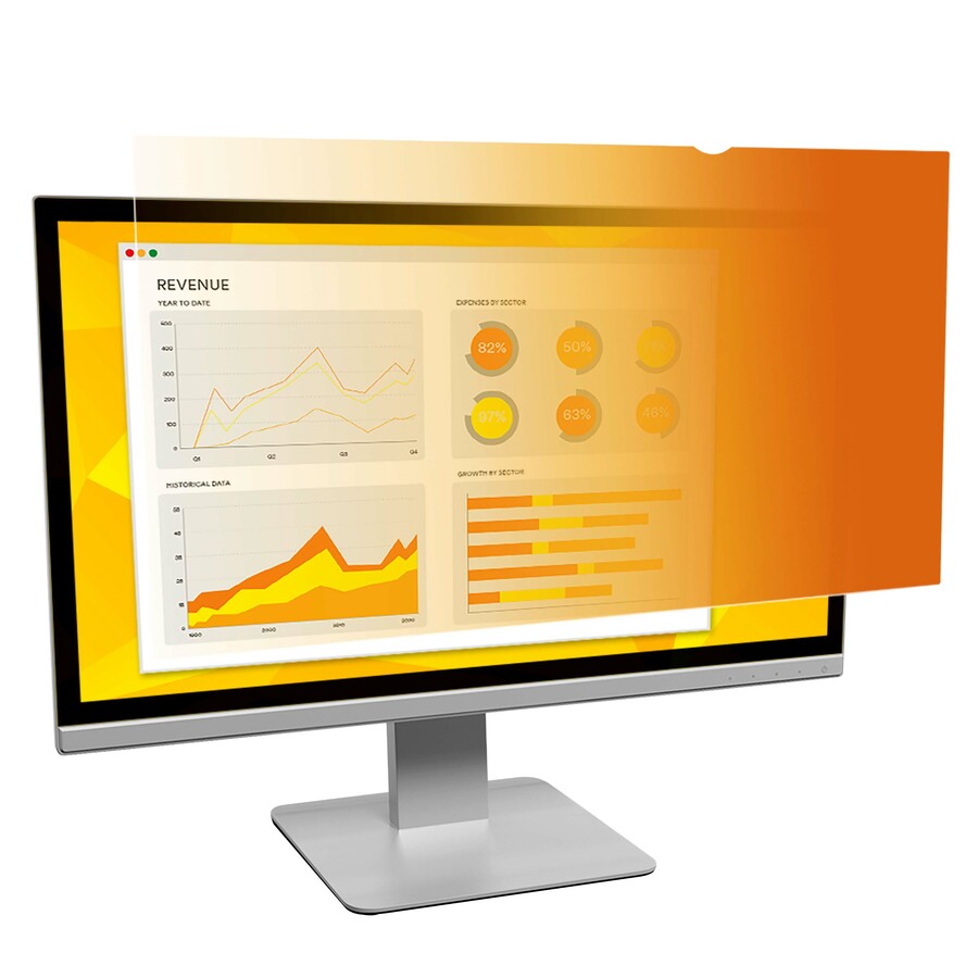 3M Gold Privacy Filter for 19.5in Monitor, 16:9, GF195W9B Gold, Glossy