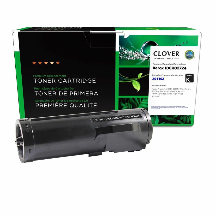 Clover Imaging Remanufactured Extra High Yield Metered Toner Cartridge for Xerox 106R02724
