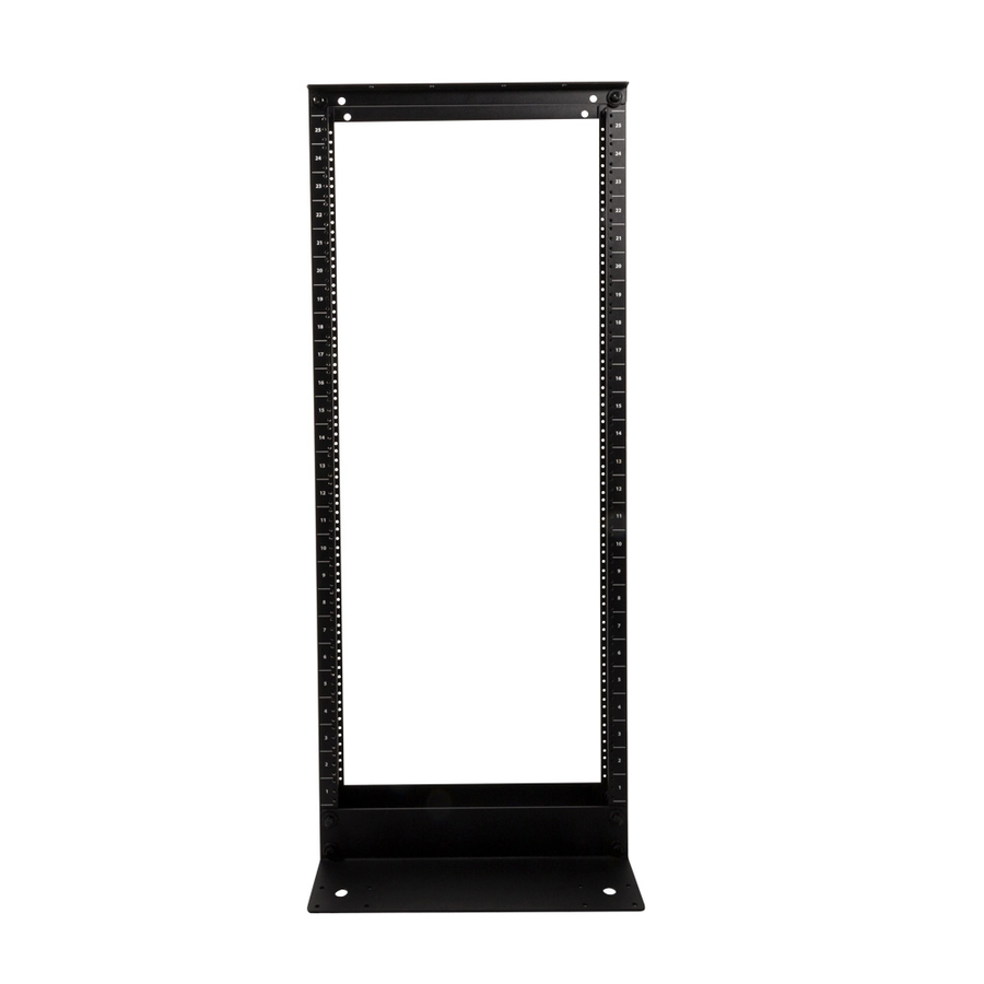 Rack Solutions 25U 2Post Rack with 12-24 Holes (Black)
