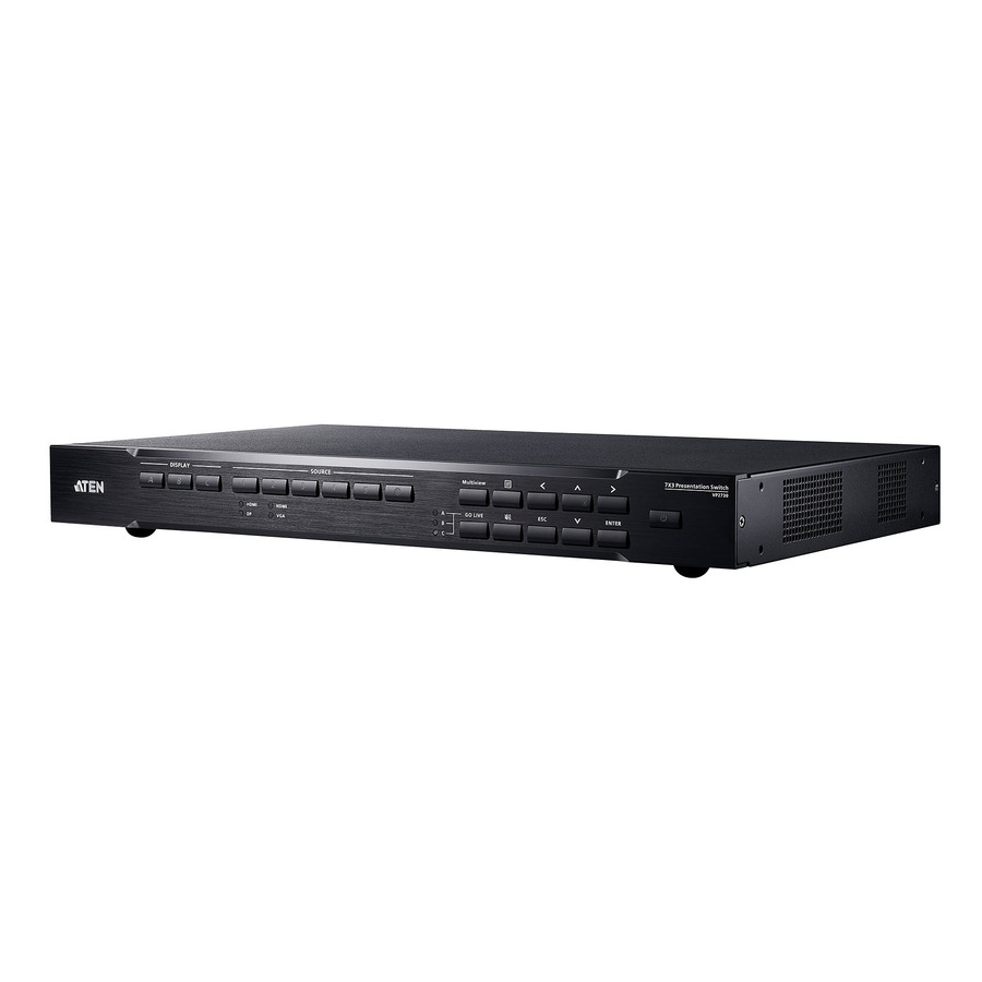 Aten VP2730 7 x 3 Presentation Matrix Switch with Streaming, HDBaseT-TAA Compliant
