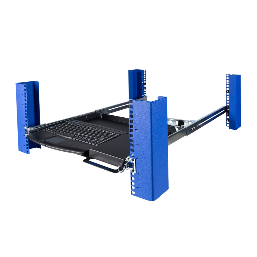 Rack Solutions 1U Sliding Keyboard Shelf with USB Keyboard