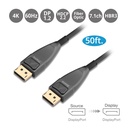 SIIG DisplayPort 1.2 Fiber Optical Cable - 15m