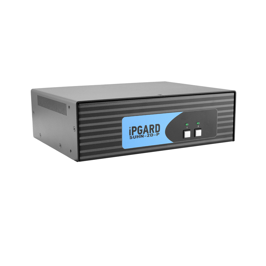 iPGARD Secure 2-Port, Dual-Head HDMI KVM Switch with Dedicated CAC Port & 4K Support