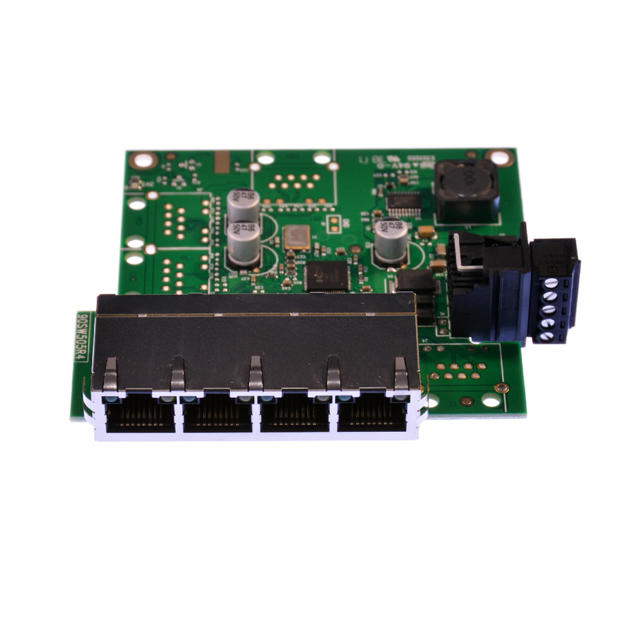 Brainboxes Industrial Embeddable 4 Port Ethernet Switch