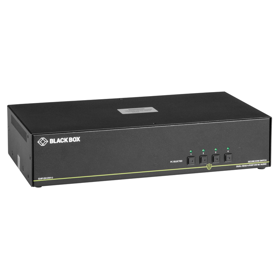 Black Box NIAP 3.0 Secure 4-Port Dual-Head DVI-I KVM Switch