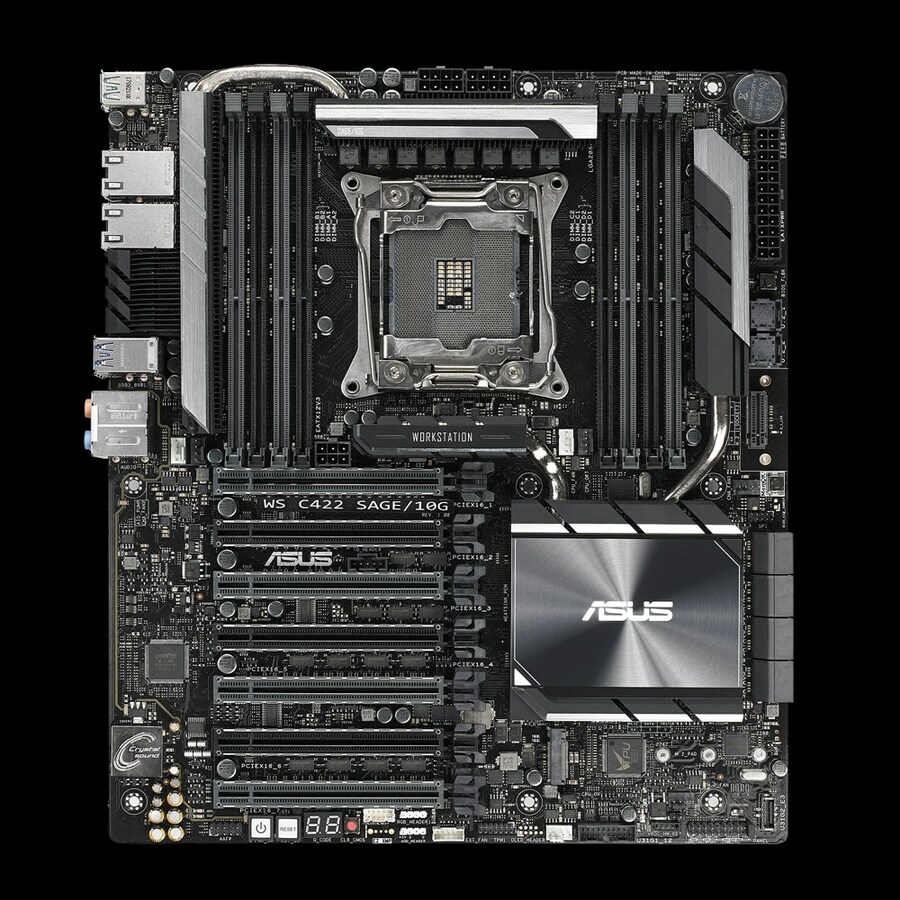 Asus WS C422 SAGE/10G Workstation Motherboard - Intel C422 Chipset - Socket R4 LGA-2066 - Intel Optane Memory Ready - SSI CEB