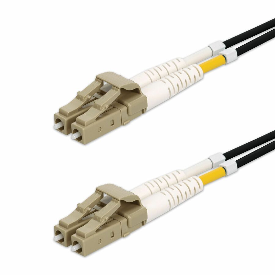 AddOn 0.5m LC to LC Black OM4 Duplex OFNR (Riser-Rated) Fiber Patch Cable