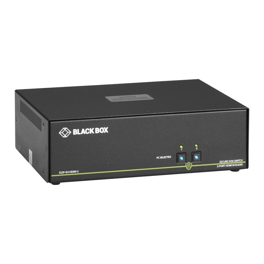 Black Box NIAP 3.0 Secure 2-Port Single-Head HDMI KVM Switch