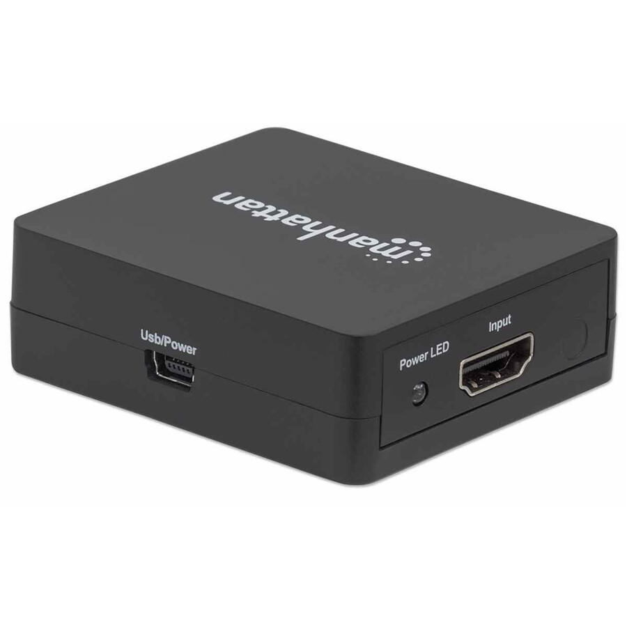 HDMI Splitter 2-Port , 1080p, Black, Displays output from x1 HDMI source to x2 HD displays (same output to both displays), USB-A Powered (cable included, 0.7m), Three Year Warranty