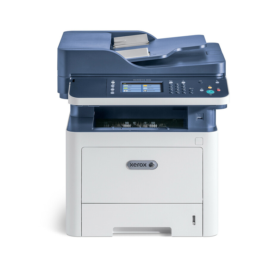 Xerox WorkCentre 3335/DNI Laser Multifunction Printer-Monochrome-Copier/Fax/Scanner-35 ppm Mono Print-1200x1200 dpi Print-Automatic Duplex Print-50000 Pages-300 sheets Input-600 dpi Optical Scan-Wireless LAN