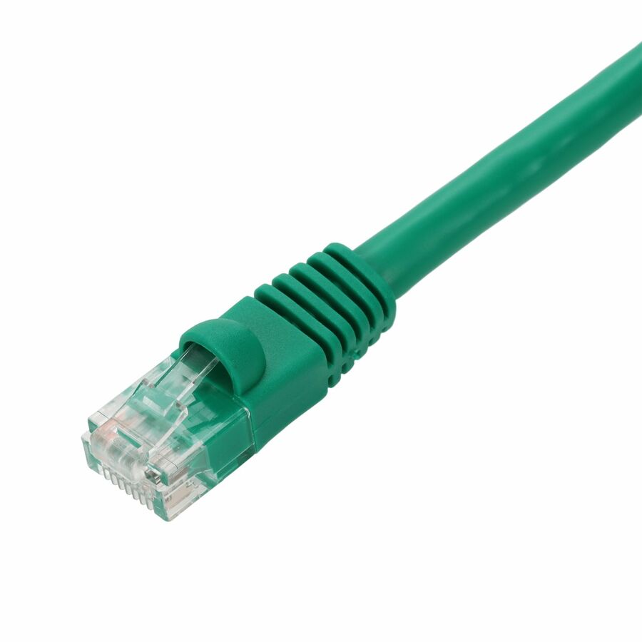 AddOn 25-Pack 1ft Green CAT 6A PVC Ethernet Cable Snagless Bubble Boot RJ-45 M/M