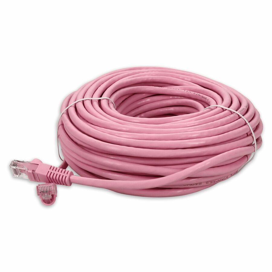 AddOn 150ft Pink CAT 6 PVC Ethernet Cable Snagless Bubble Boot RJ-45 M/M