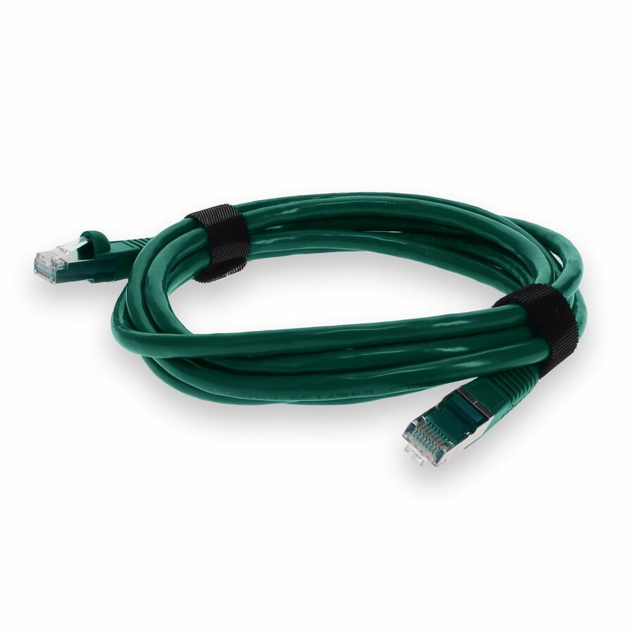 AddOn 3ft Green CAT 7 Shielded (S/FTP) PVC Ethernet Cable Snagless Bubble Boot RJ-45 M/M