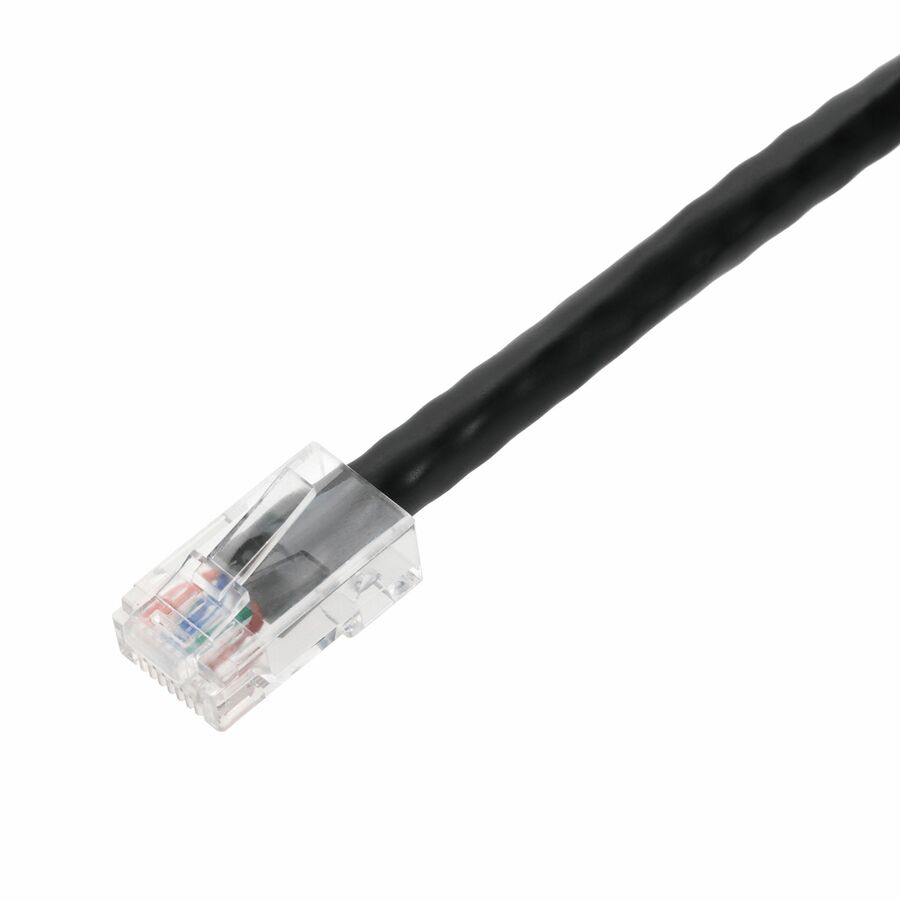 AddOn 4ft Black CAT 6 PVC Ethernet Cable Non-Booted RJ-45 M/M with Length Labels