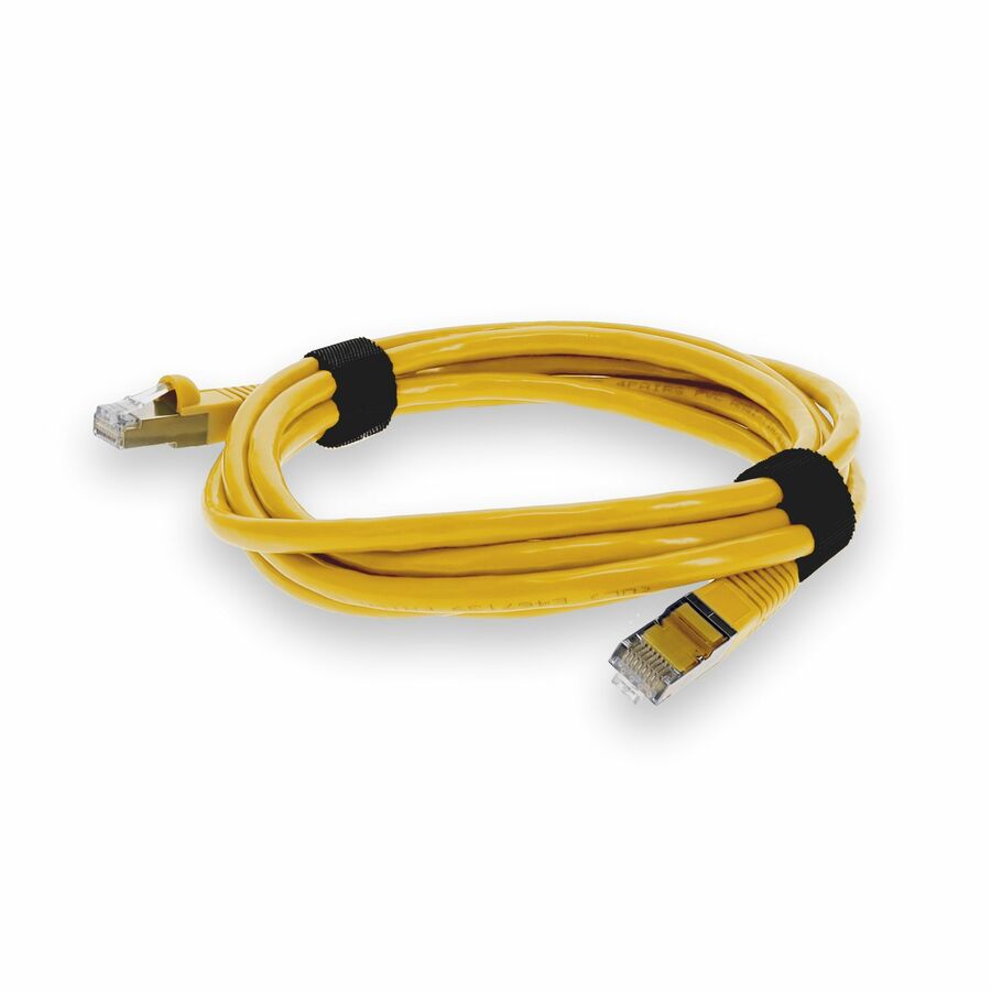 AddOn 3ft Yellow CAT 7 Shielded (S/FTP) PVC Ethernet Cable Snagless Bubble Boot RJ-45 M/M