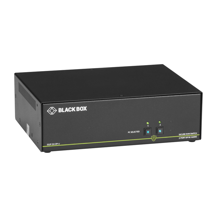 Black Box NIAP 3.0 Secure 2-Port Single-Head DisplayPort KVM Switch