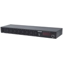 19" 1U PDU 8-way, Intelligent 8-Port PDU, C13 outlets, C20 input, Intelligent - monitors Power, Temperature and Humidity, Power Distribution Unit, output, rackmount