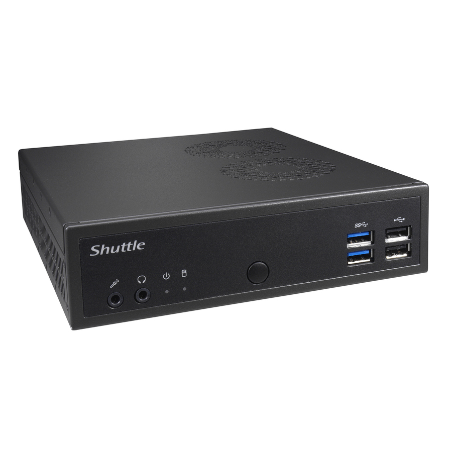 Shuttle XPC slim DH02U5 Desktop Computer - Intel Core i5 7th Gen i5-7200U - 8 GB - 120 GB SSD - Slim PC - Black