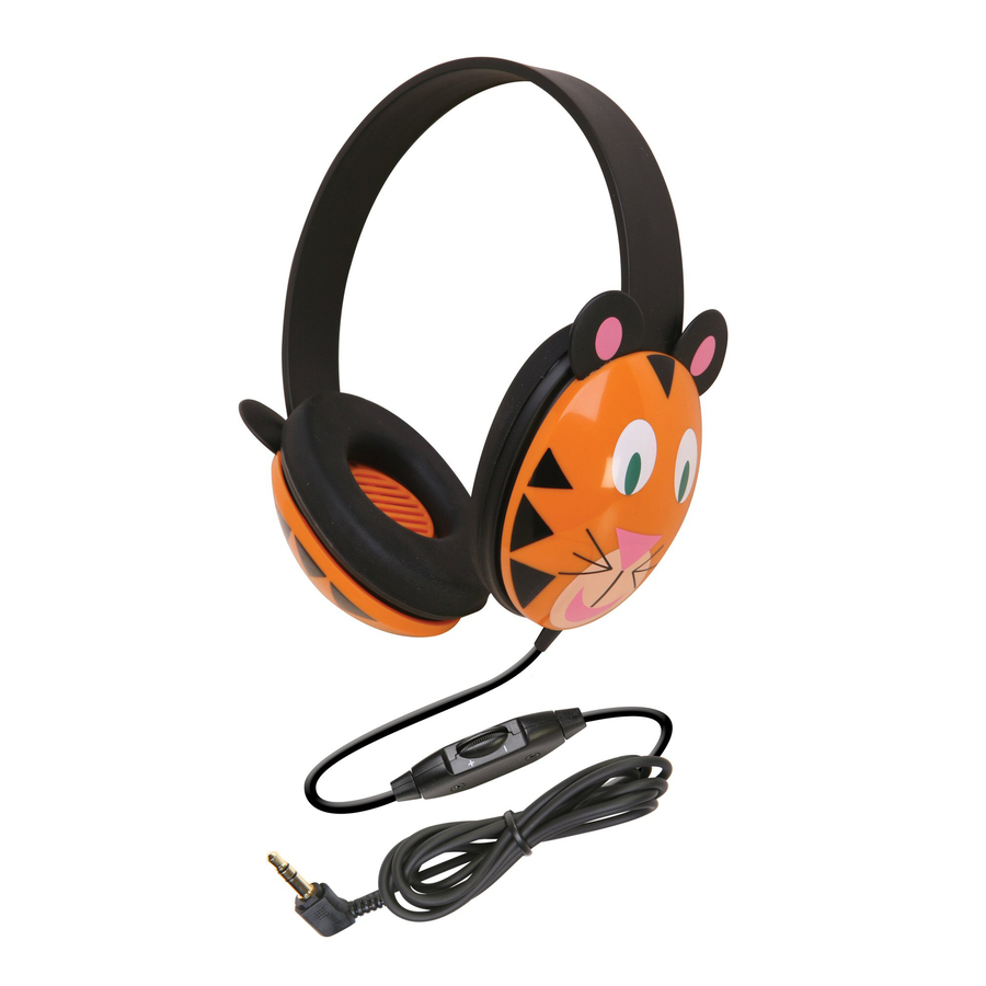 Ergoguys Califone Kids Stereo/PC Headphone Tiger PC 3.5mm
