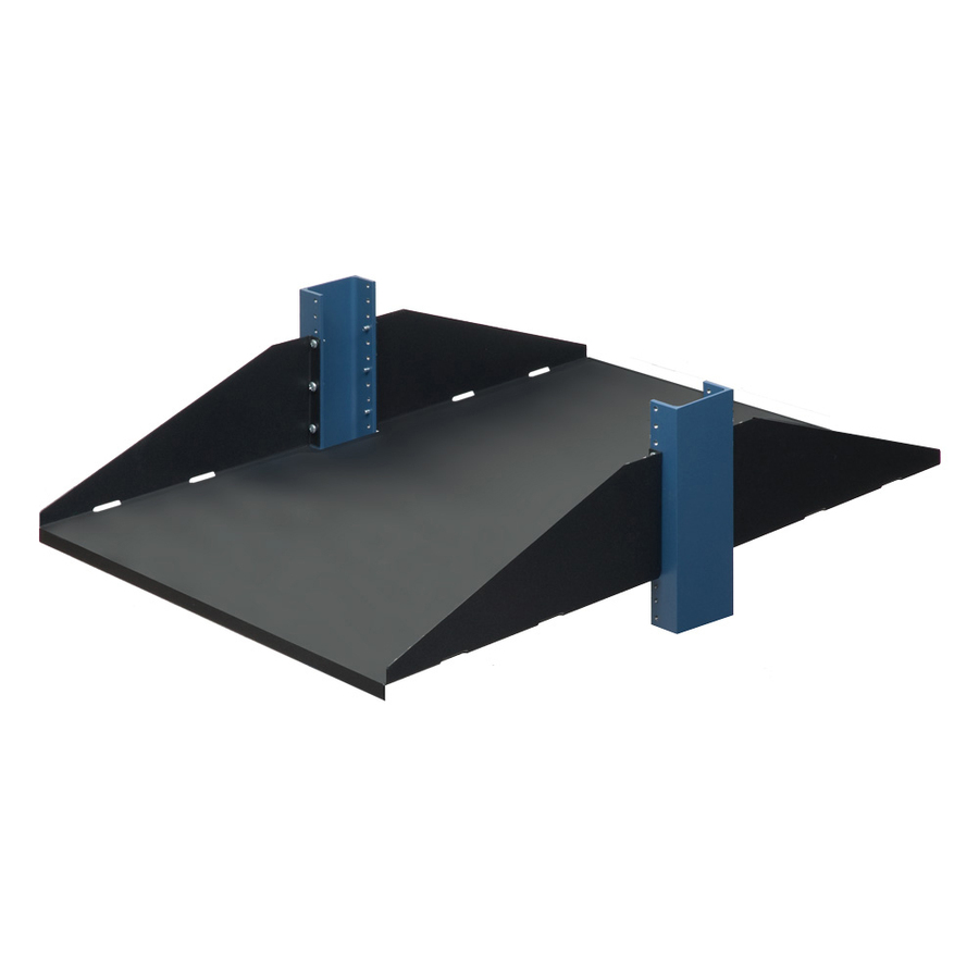Rack Solutions 3U 2Post Center Mount Solid Shelf 29in (D) - Flanged Down