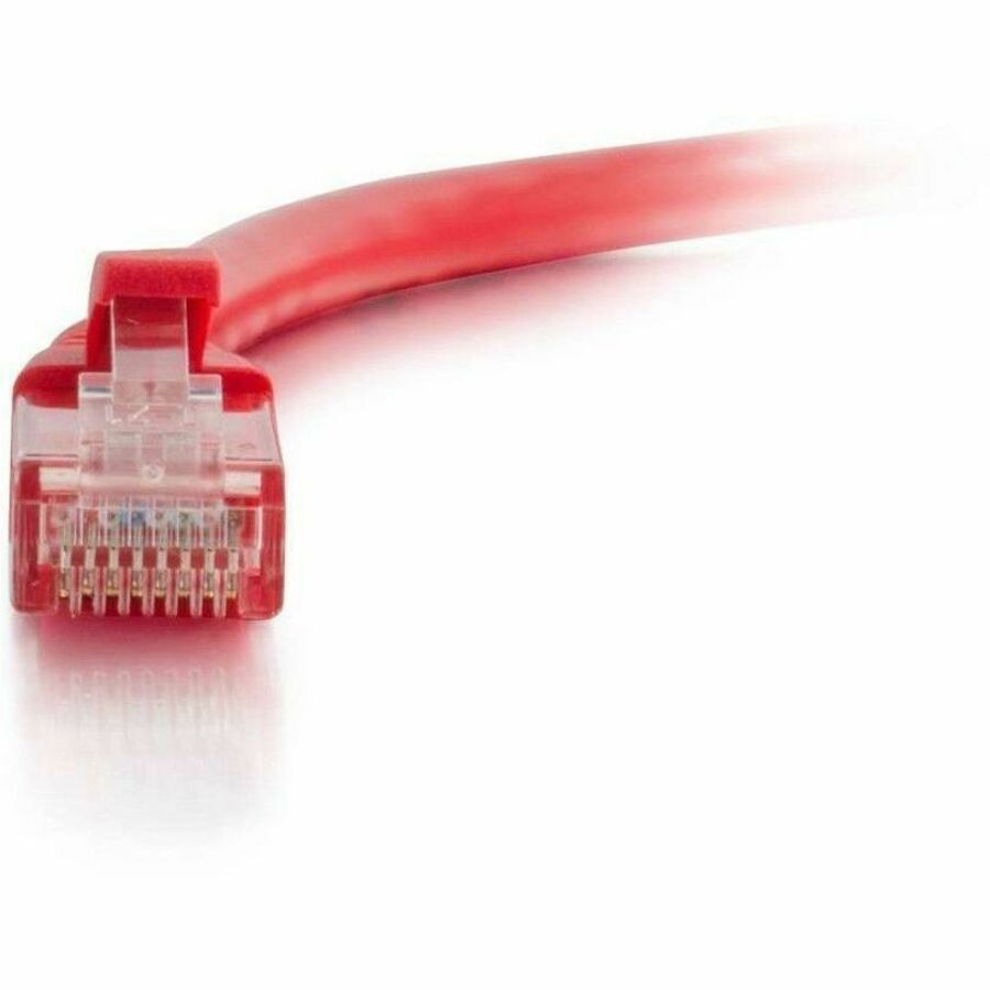 Quiktron 7Ft Q-Series Cat6A Snagless (UTP) Ethernet Network Patch Cable, CM Rated - Red
