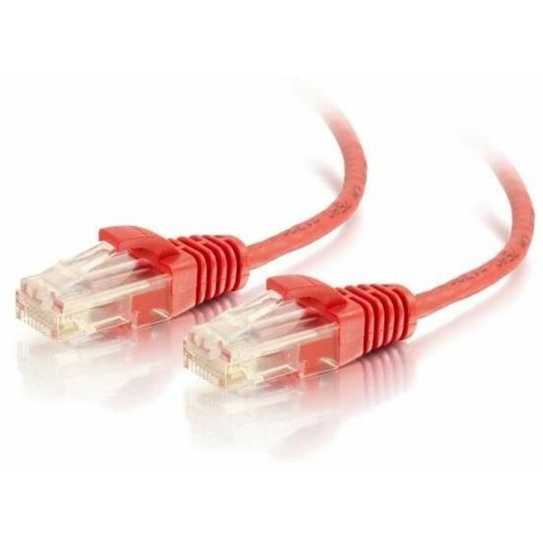 Quiktron Q-Series 28 AWG CAT6 Patch Cable, Red, 8 FT