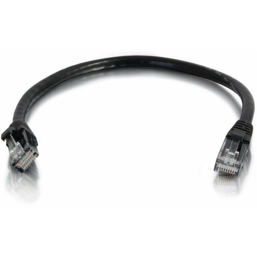 Quiktron 7Ft Q-Series Cat6A Snagless (UTP) Ethernet Network Patch Cable, CM Rated - Black