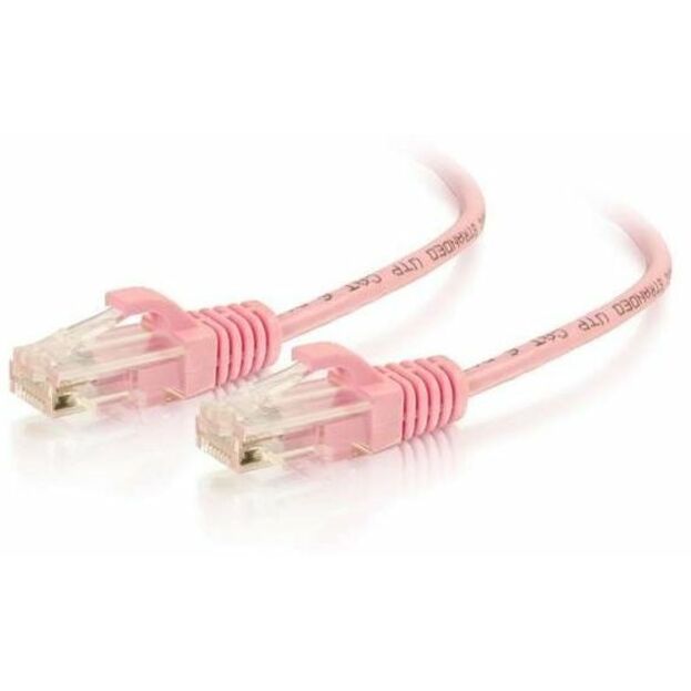 Quiktron Q-Series 28 AWG CAT6 Patch Cable, Pink, 8 FT