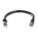 Quiktron 1Ft Q-Series Cat6A Snagless (UTP) Ethernet Network Patch Cable, CM Rated - Black