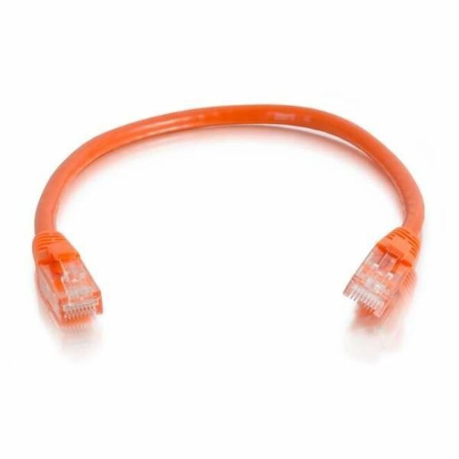 Quiktron Q-Series Patch Cords, Cat6, Booted, Orange, 75 Ft