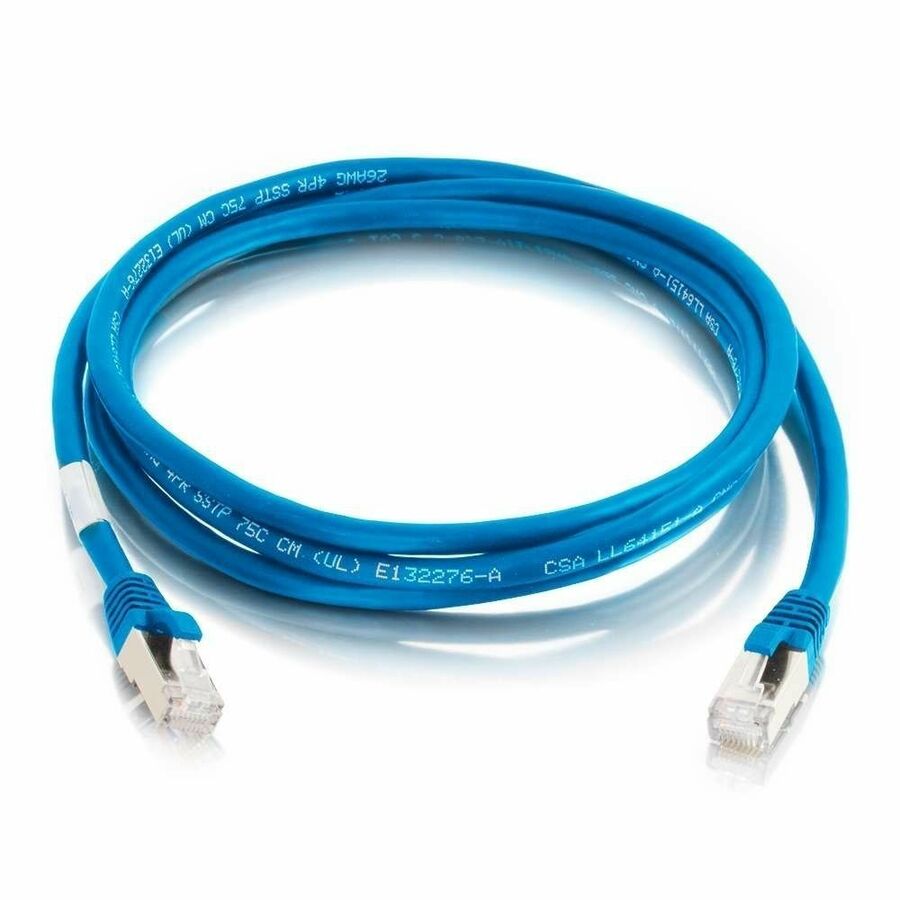 Quiktron Q-Series Patch Cords, CAT6A Shielded, booted, Blue, 5 FT