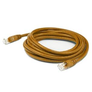 AddOn 10ft Brown CAT 6 PVC Ethernet Cable Snagless Bubble Boot RJ-45 M/M