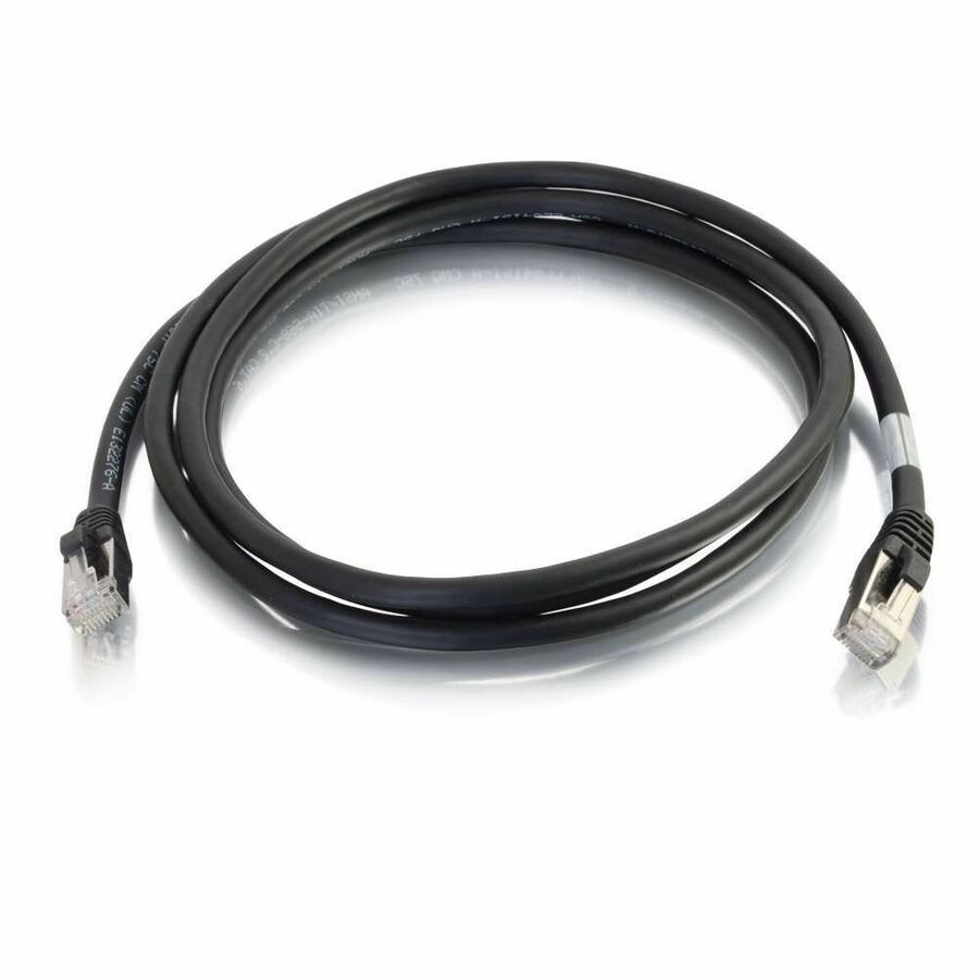 Quiktron Q-Series Patch Cords, CAT6A Shielded, booted, Black, 7 FT