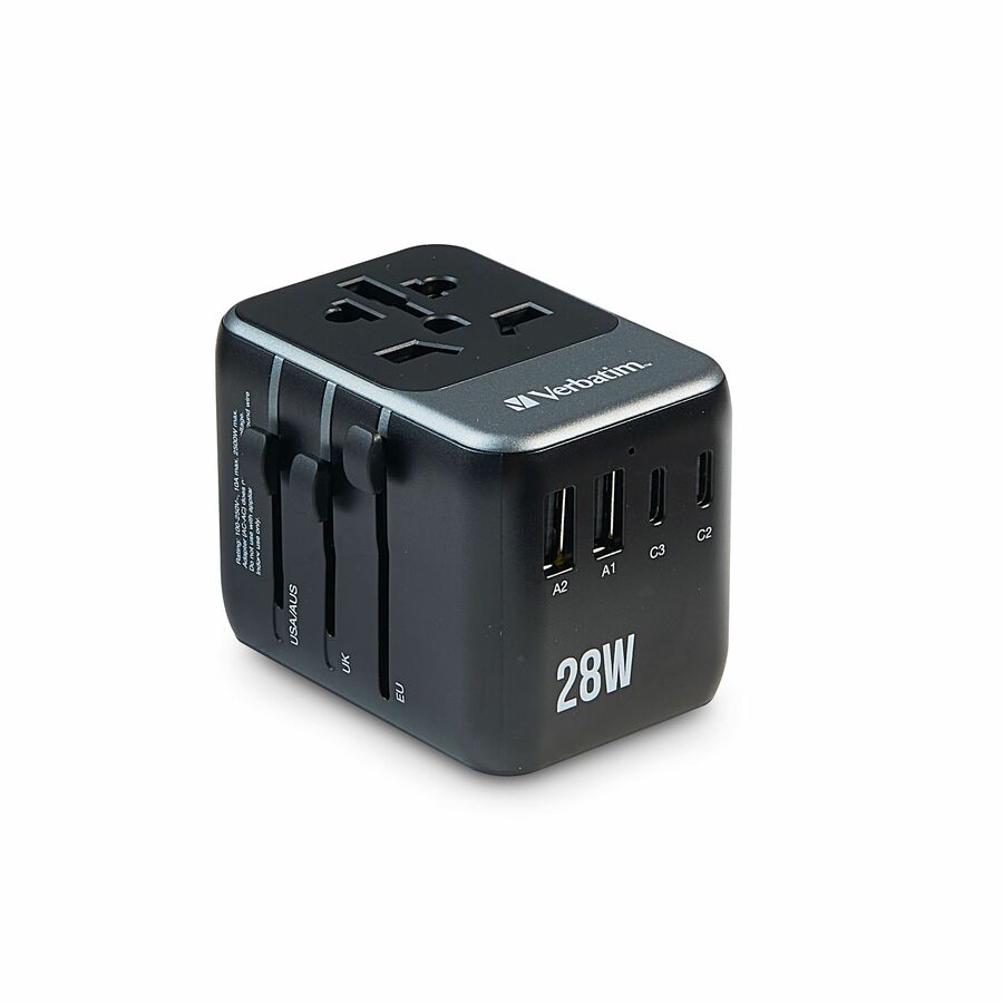Verbatim UTA-07 Universal Travel Adapter 28W - USB-C, USB-A