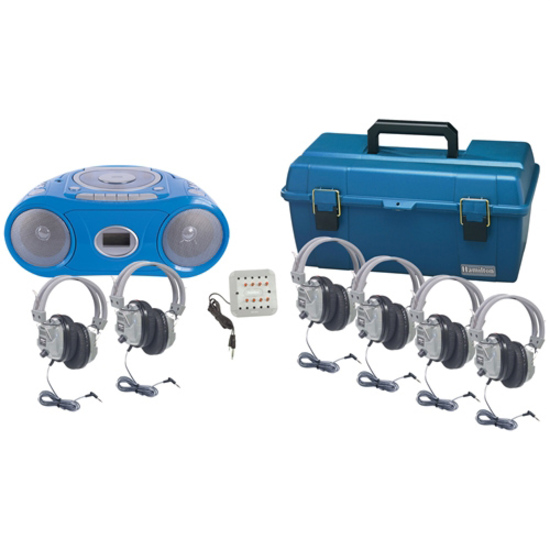 HamiltonBuhl 6 Person Val-U-Pack Bluetooth® Boombox Listening Centers